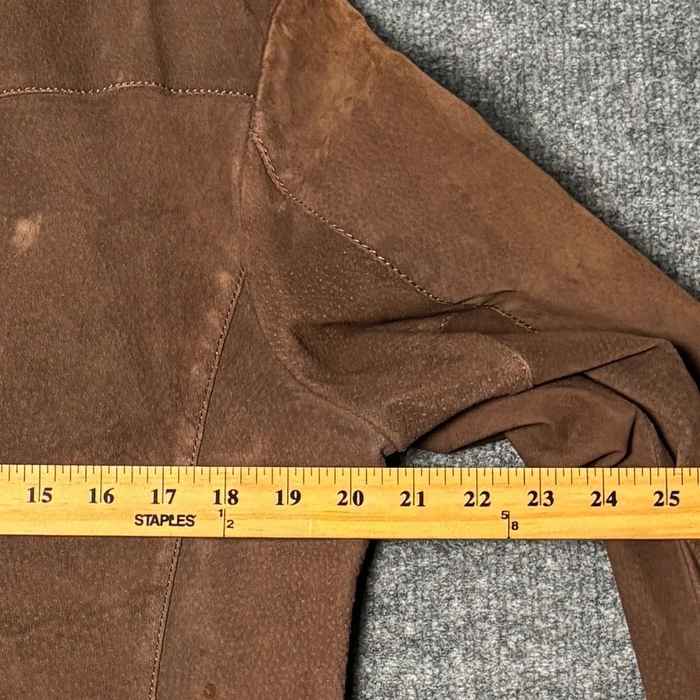 Vintage Silton Mens 40 Brown Suede Leather Western Blazer Jacket Sport Coat - Picture 7 of 16